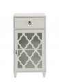 Fret Work Design Glass Door White Cabinet