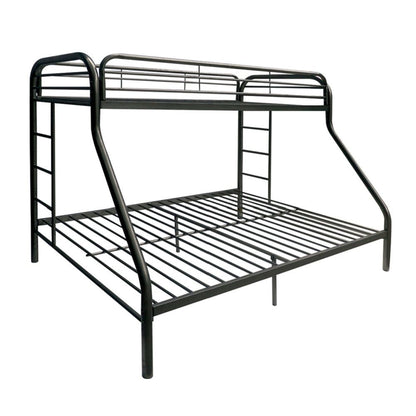 78" X 54" X 60" Twin Over Full Silver Metal Tube Bunk Bed