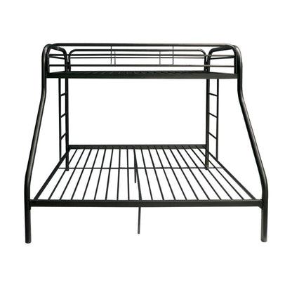 78" X 54" X 60" Twin Over Full Silver Metal Tube Bunk Bed