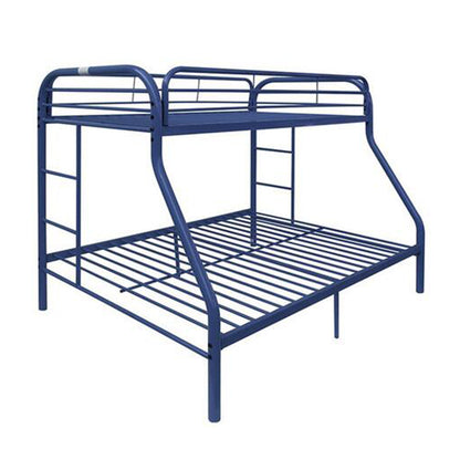 78" X 54" X 60" Twin Over Full Silver Metal Tube Bunk Bed