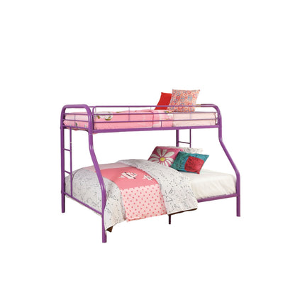 78" X 54" X 60" Twin Over Full Silver Metal Tube Bunk Bed