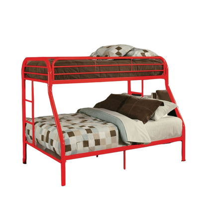 78" X 54" X 60" Twin Over Full Silver Metal Tube Bunk Bed