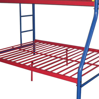 78" X 54" X 60" Twin Over Full Silver Metal Tube Bunk Bed