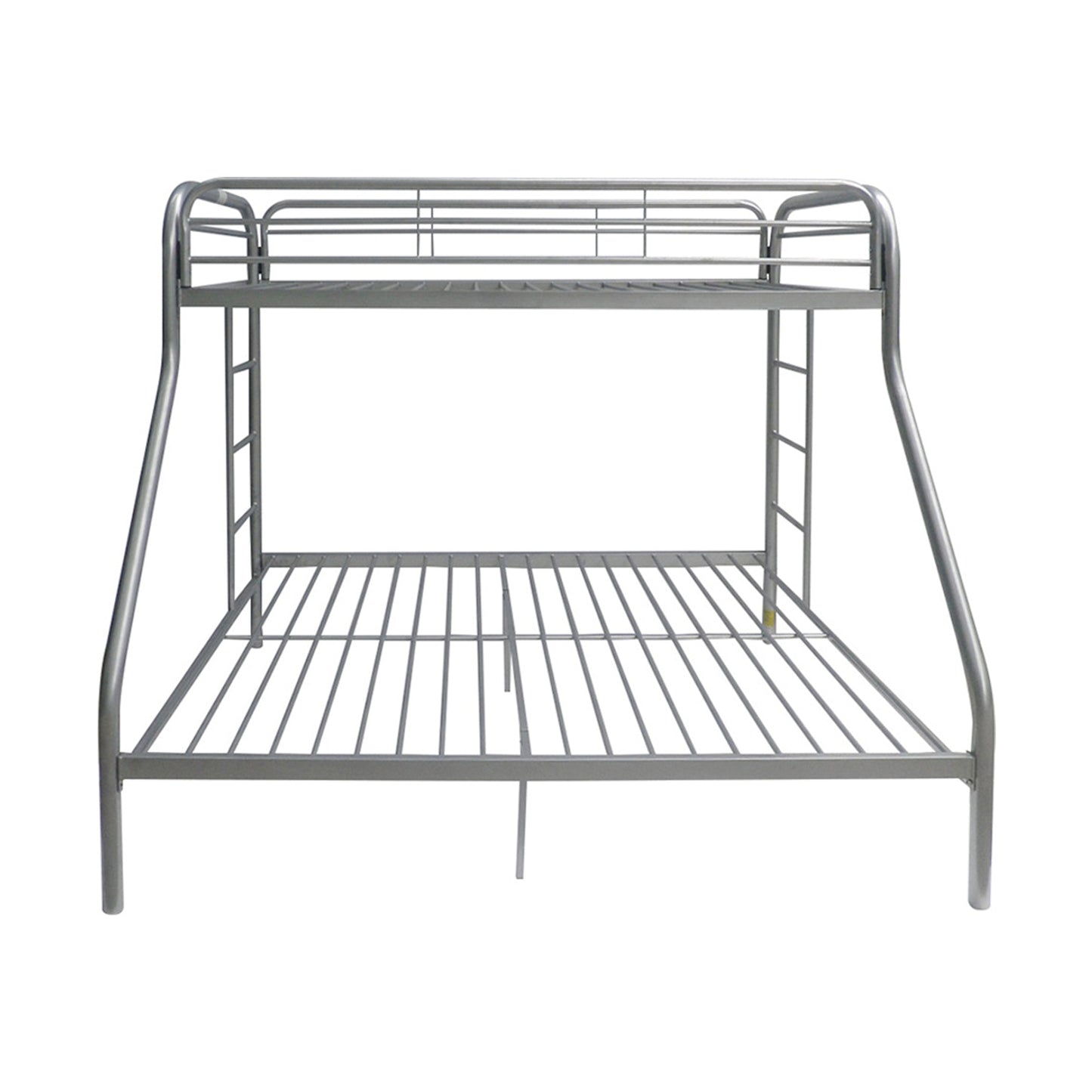 78" X 54" X 60" Twin Over Full Silver Metal Tube Bunk Bed