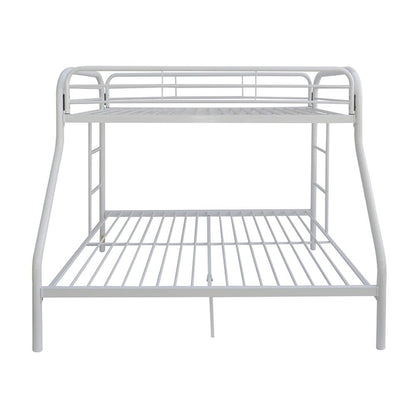 78" X 54" X 60" Twin Over Full Silver Metal Tube Bunk Bed