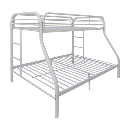 78" X 54" X 60" Twin Over Full Silver Metal Tube Bunk Bed