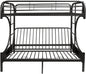 78" X 41" X 65" Twin Over Full Green Metal Tube Futon Bunk Bed