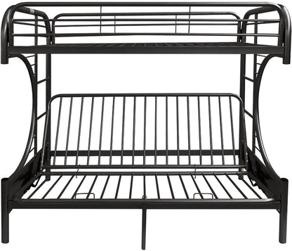 78" X 41" X 65" Twin Over Full Green Metal Tube Futon Bunk Bed