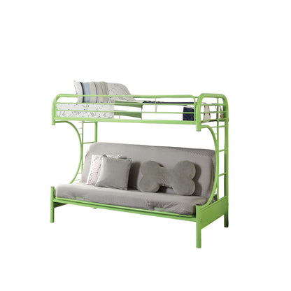 78" X 41" X 65" Twin Over Full Green Metal Tube Futon Bunk Bed