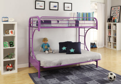 78" X 41" X 65" Twin Over Full Green Metal Tube Futon Bunk Bed