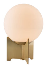 Load image into Gallery viewer, Pearl Table Lamp White &amp; Brass
