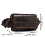 Load image into Gallery viewer, Men&#39;s First Layer Cowhide Outdoor One Shoulder Crossbody Waist Bag
