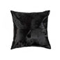 18" Black Cowhide Throw Pillow