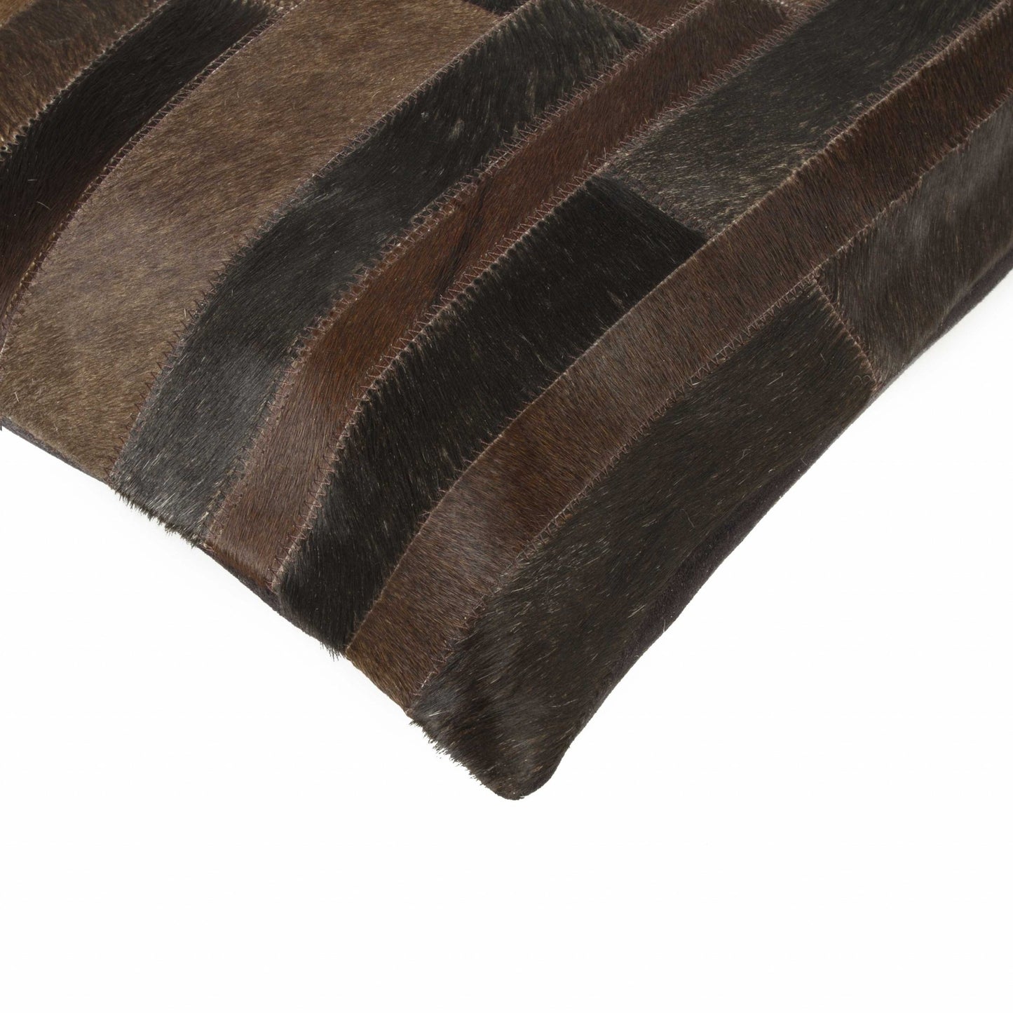 18" Tan Cowhide Throw Pillow