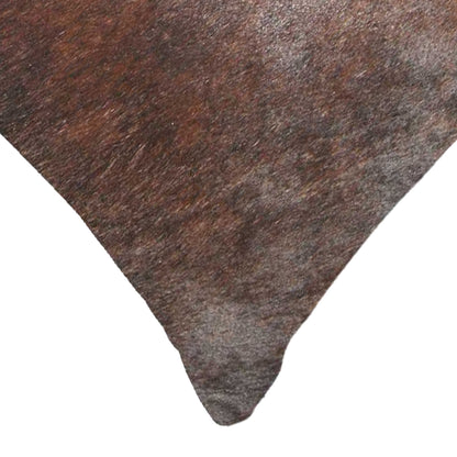 12" X 20" Brown Cowhide Throw Pillow