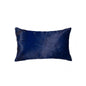 12" X 20" Navy Cowhide Throw Pillow