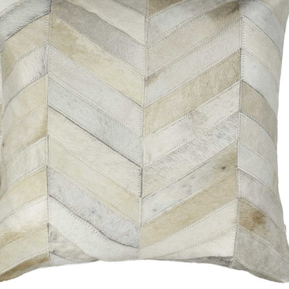 Set of Two Natural Cowhide Throw Pillow