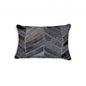 12" X 20" Navy Cowhide Throw Pillow