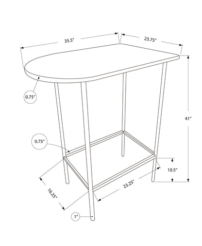 24" Brown Free Form Manufactured Wood Bar Table