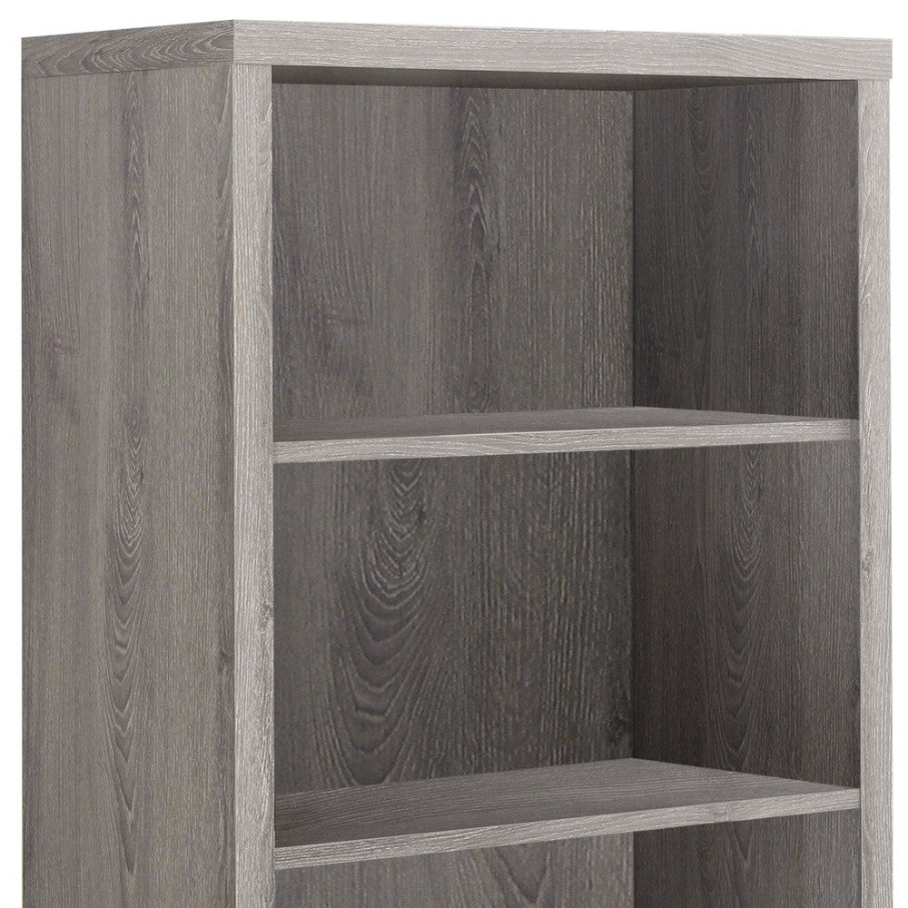 48" Dark Taupe Wood Bookcase