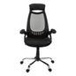 Black Polyester Seat Swivel Adjustable Task Chair Mesh Back Plastic Frame