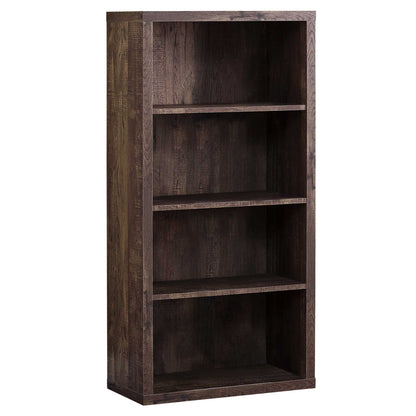 48" Dark Taupe Wood Bookcase