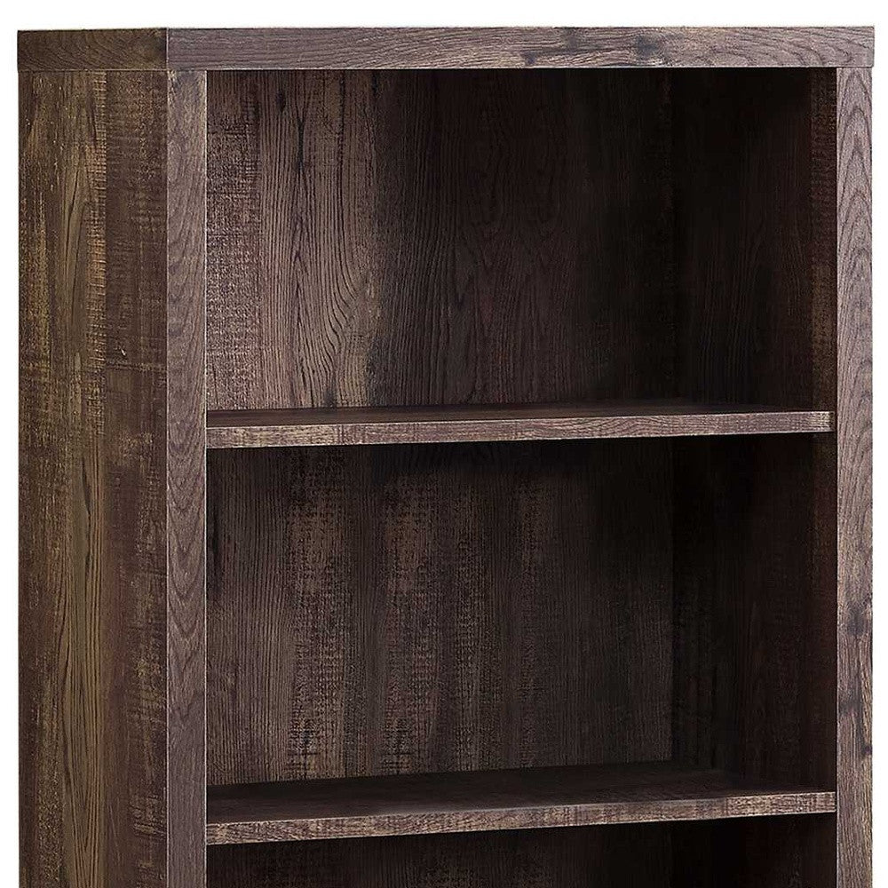 48" Dark Taupe Wood Bookcase