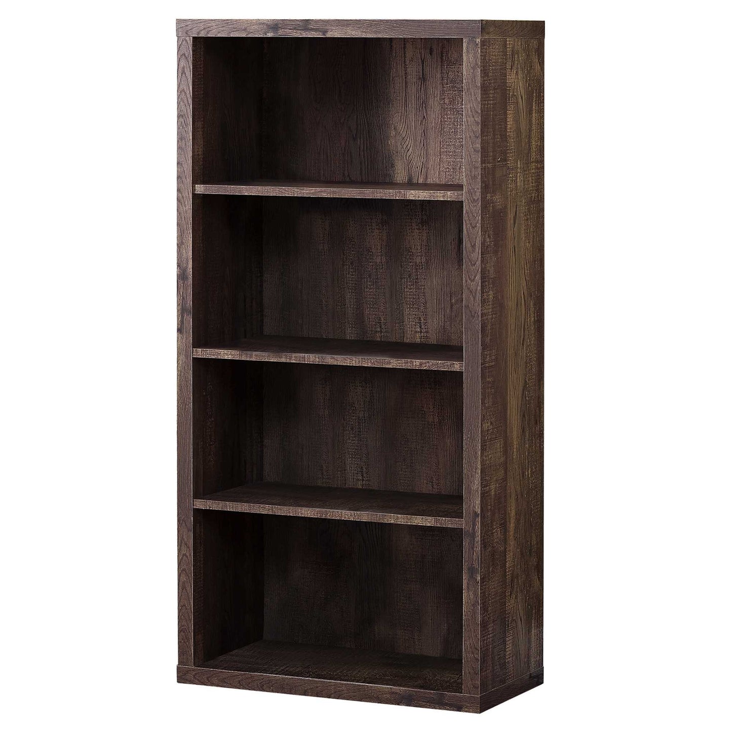 48" Dark Taupe Wood Bookcase