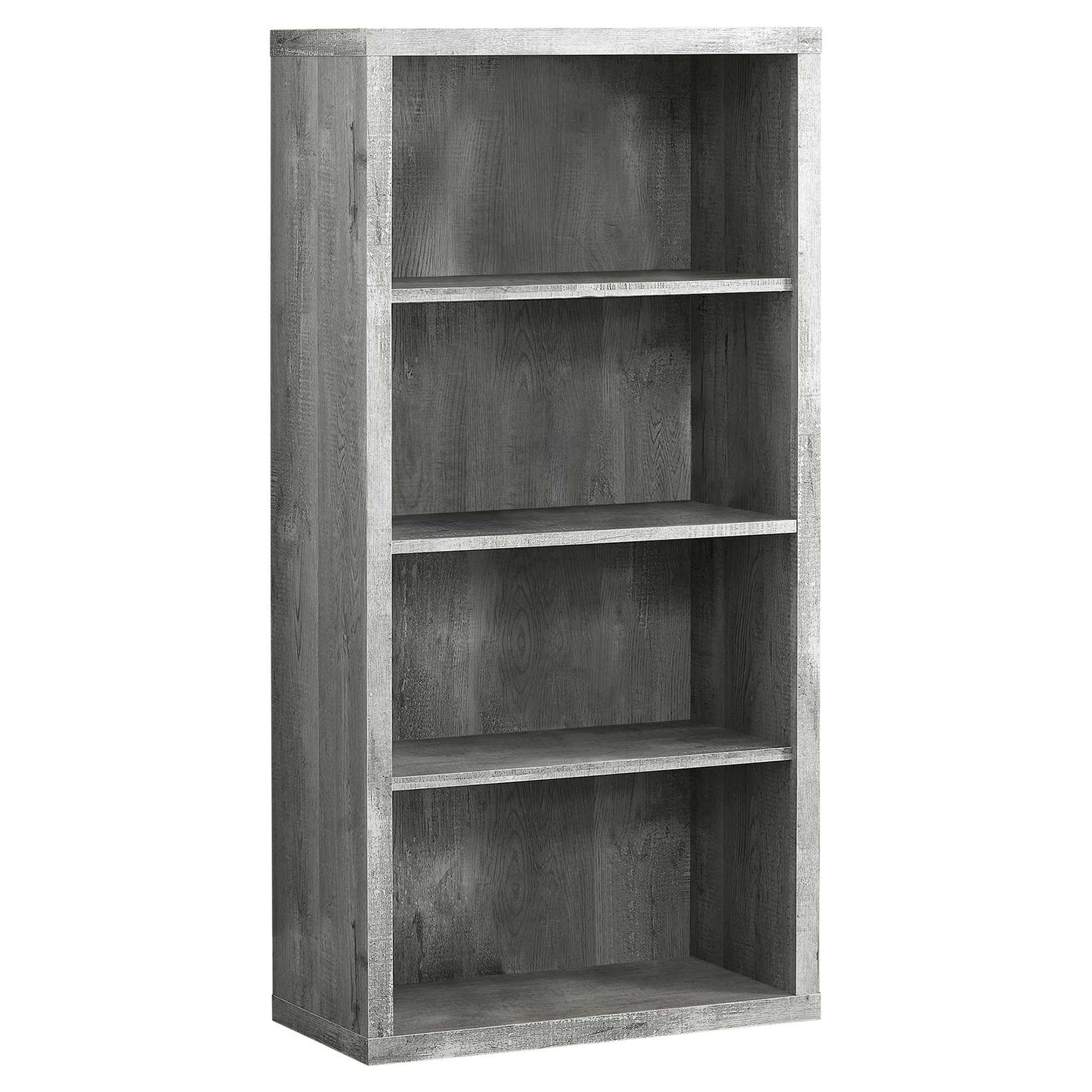 48" Dark Taupe Wood Bookcase