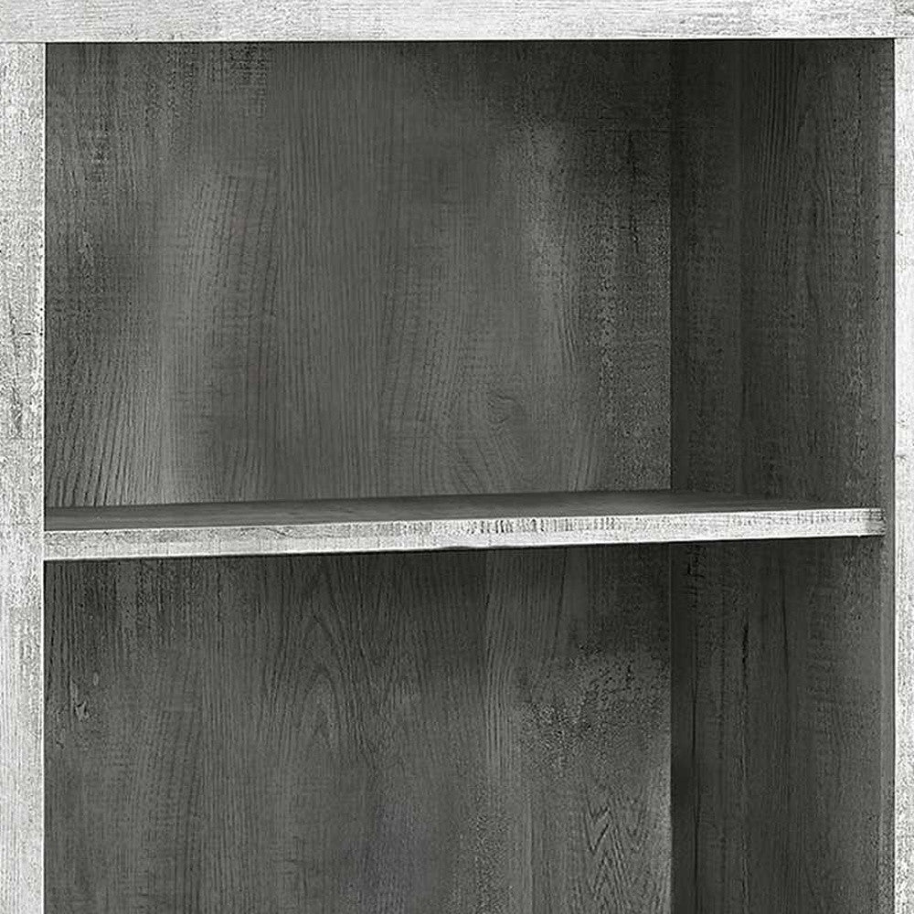 48" Dark Taupe Wood Bookcase