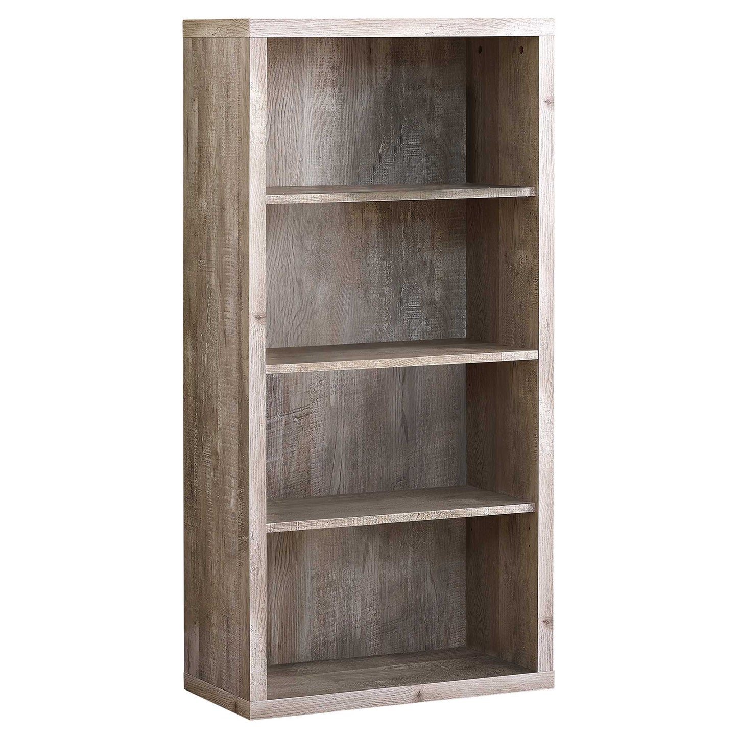 48" Dark Taupe Wood Bookcase