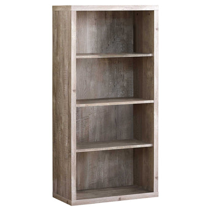 48" Dark Taupe Wood Bookcase