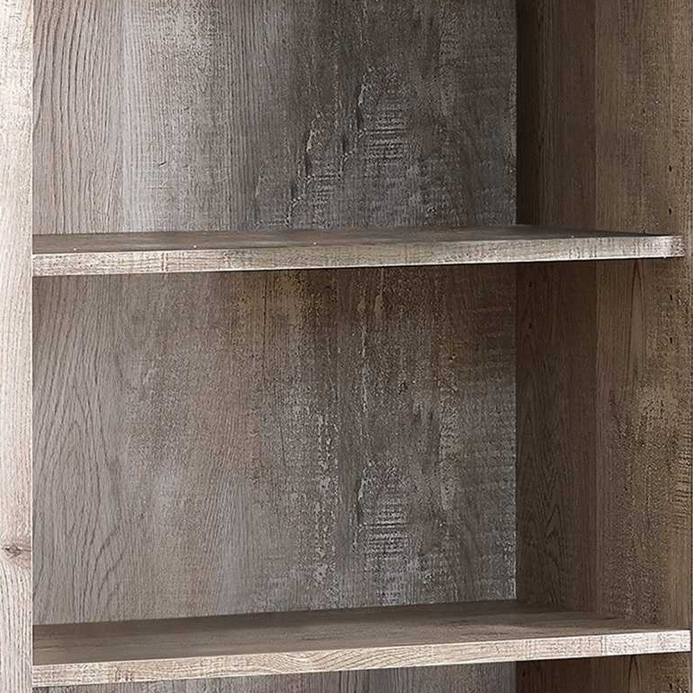 48" Dark Taupe Wood Bookcase