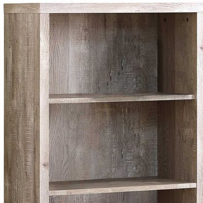 48" Dark Taupe Wood Bookcase