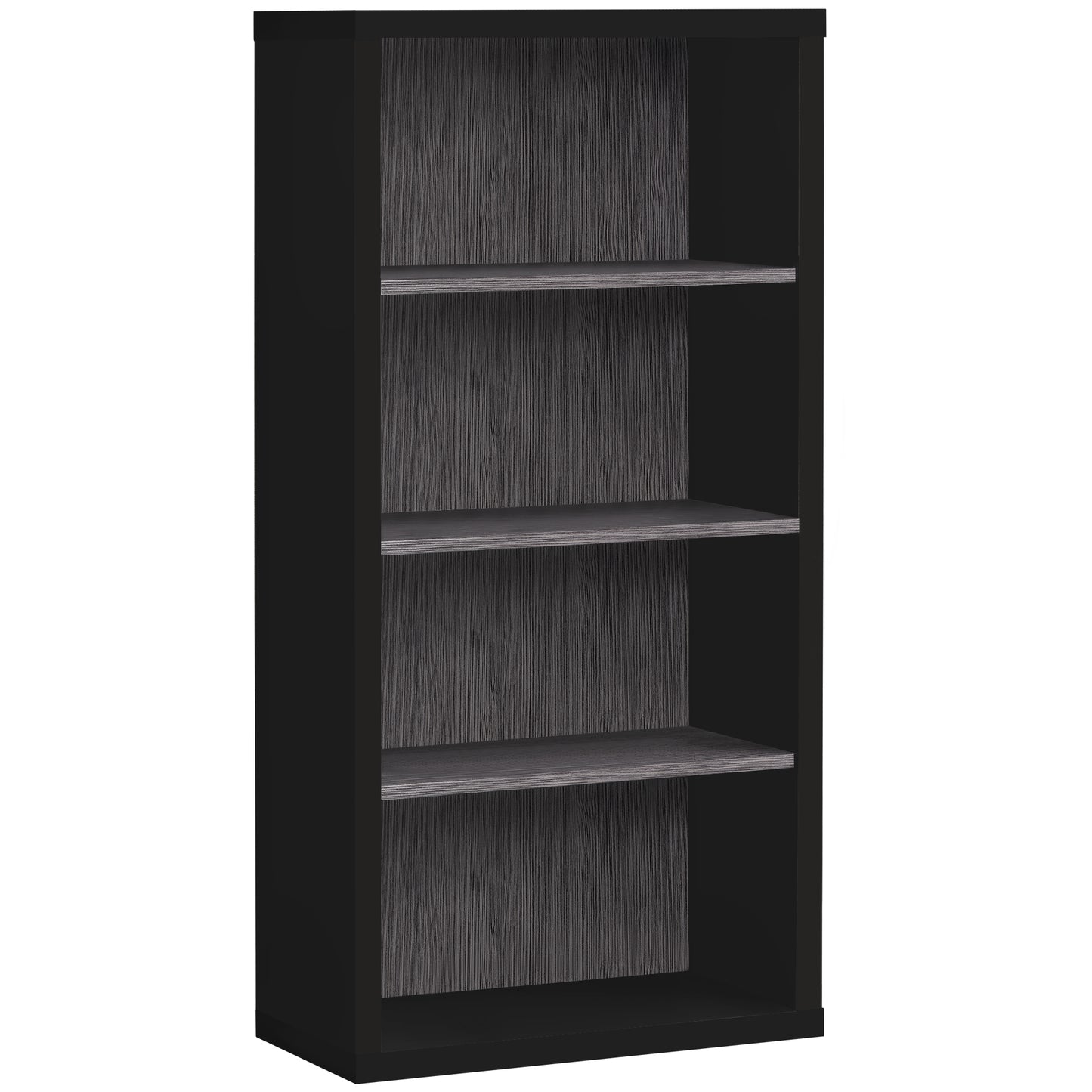 48" Dark Taupe Wood Bookcase