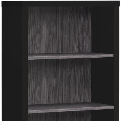 48" Dark Taupe Wood Bookcase