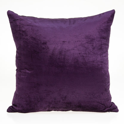 22" Purple Cotton Blend Throw Pillow