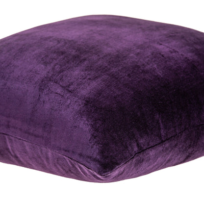 22" Purple Cotton Blend Throw Pillow