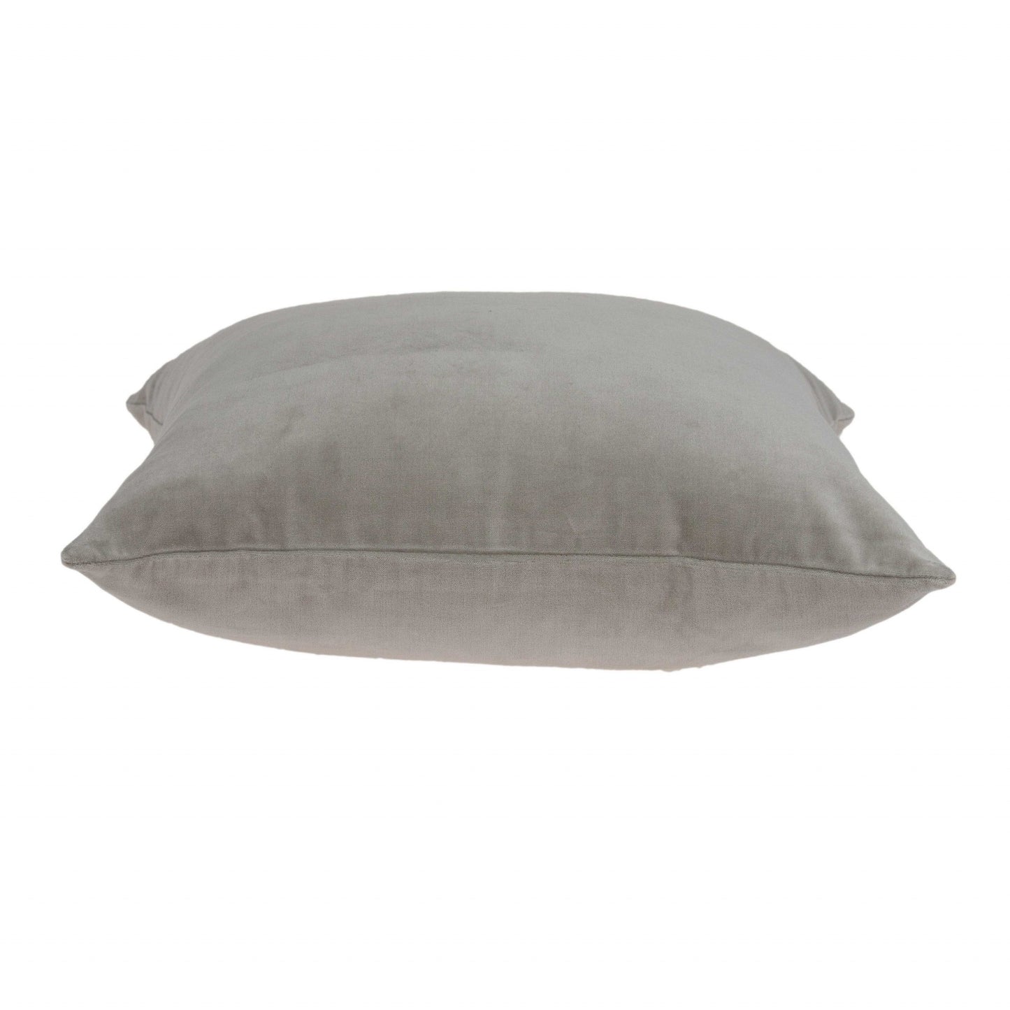 22" Gray Cotton Blend Throw Pillow