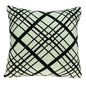 20" Black and White Cotton Throw Pillow