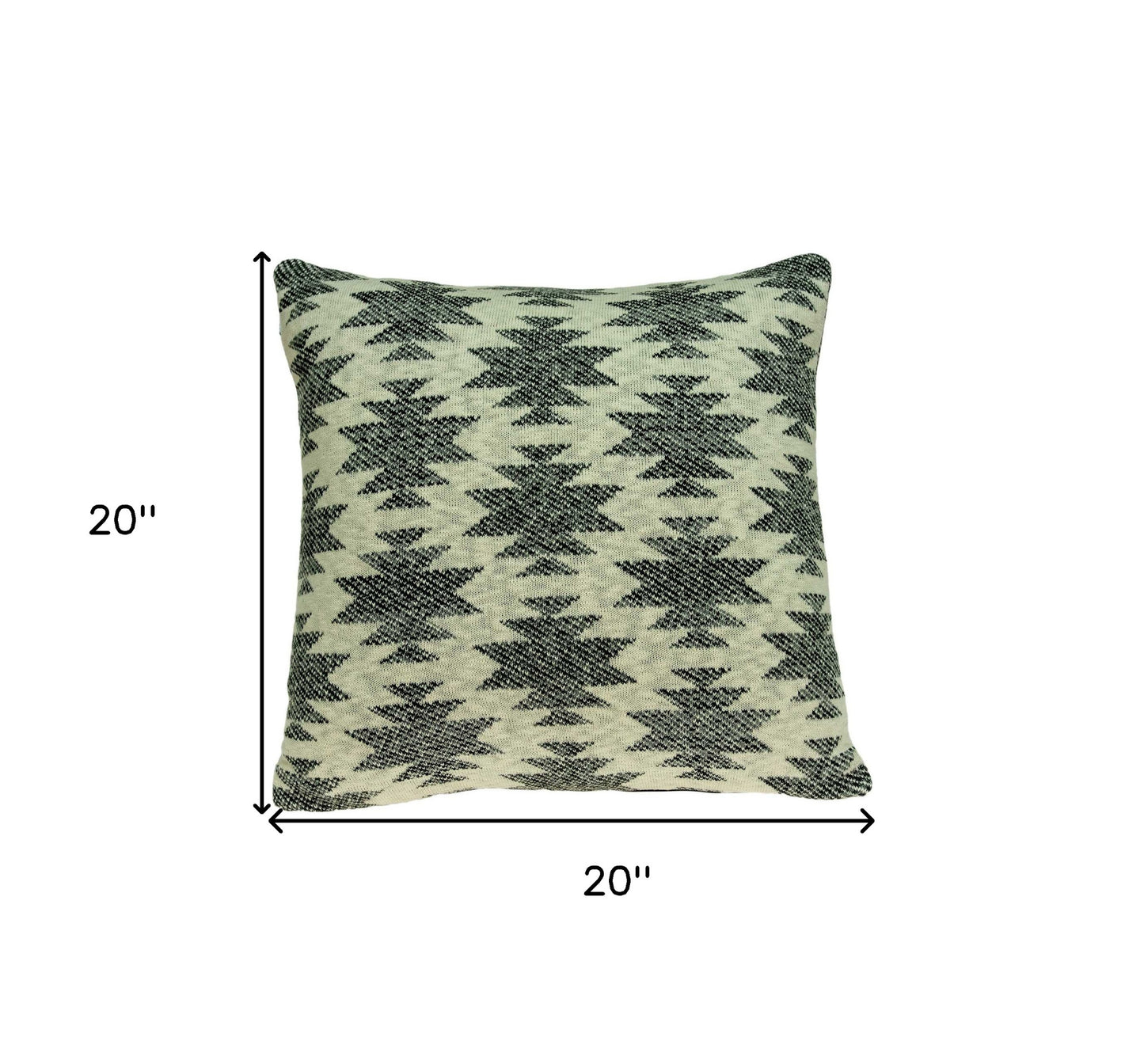 20" Tan Cotton Throw Pillow