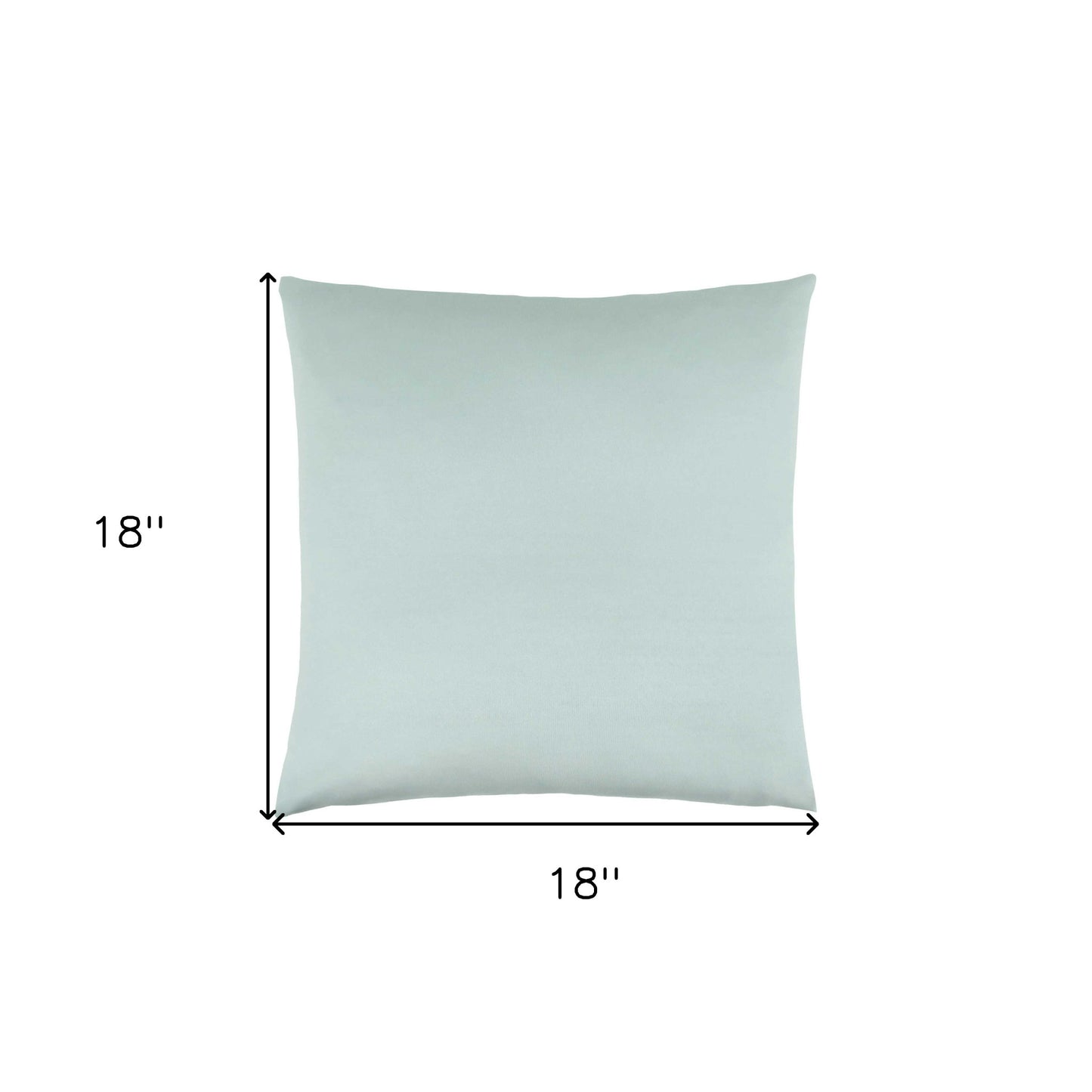 18" X 18" Blue Polyester Zippered Pillow