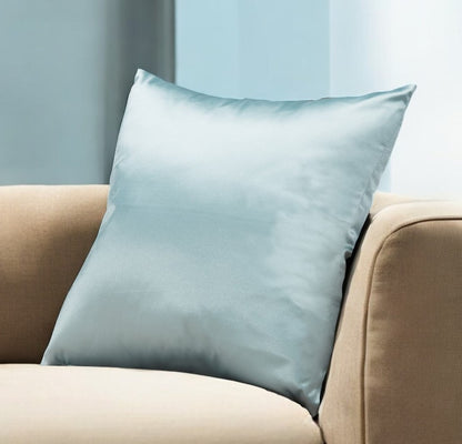 18" X 18" Blue Polyester Zippered Pillow