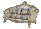 78" Gold Floral Loveseat and Toss Pillows