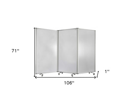 106 X 1 X 71 White Metal And Pvc Resilient - Screen