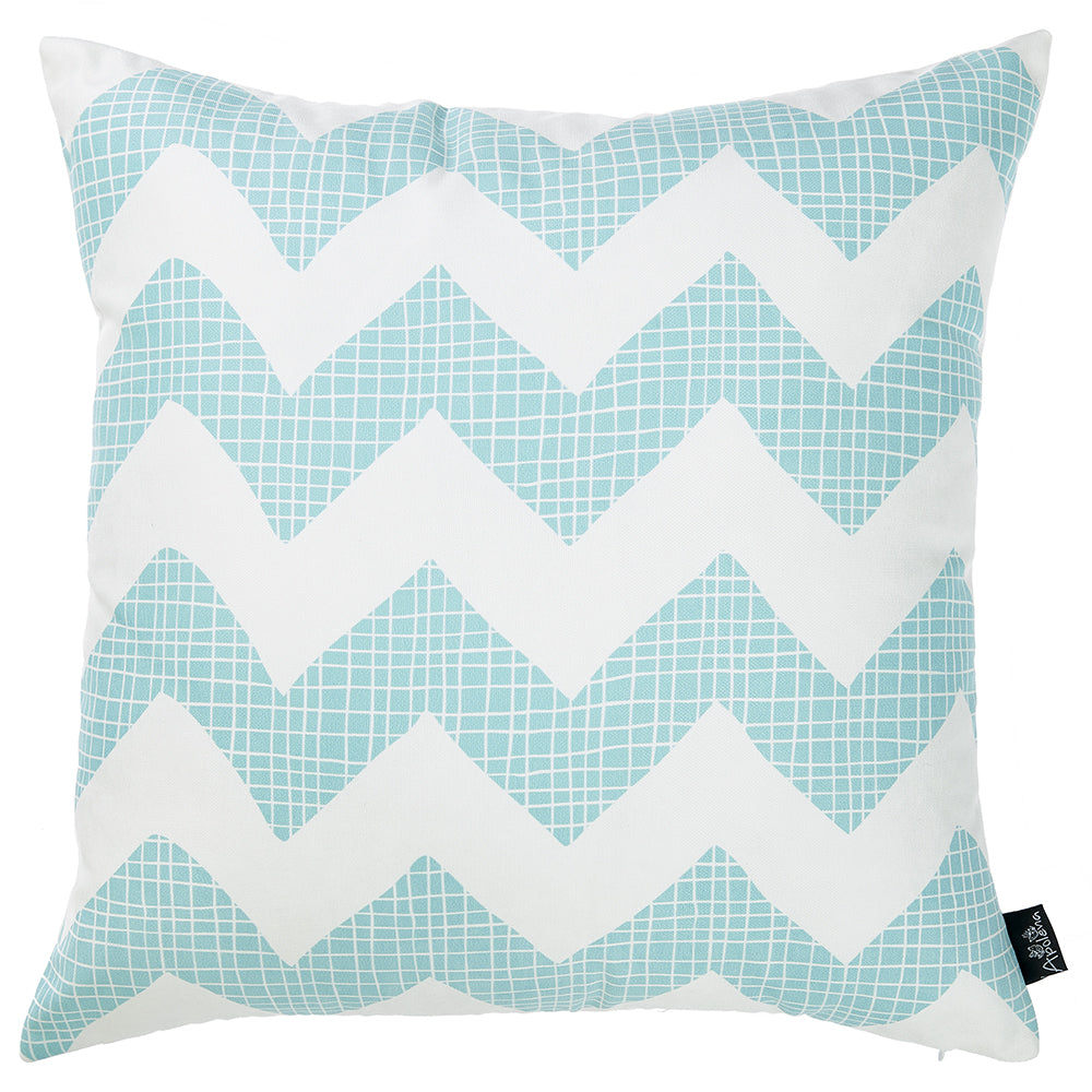 18" Aqua Throw Pillow Cover