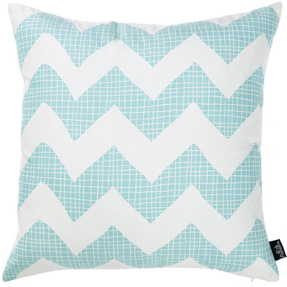 18" Aqua Throw Pillow Cover