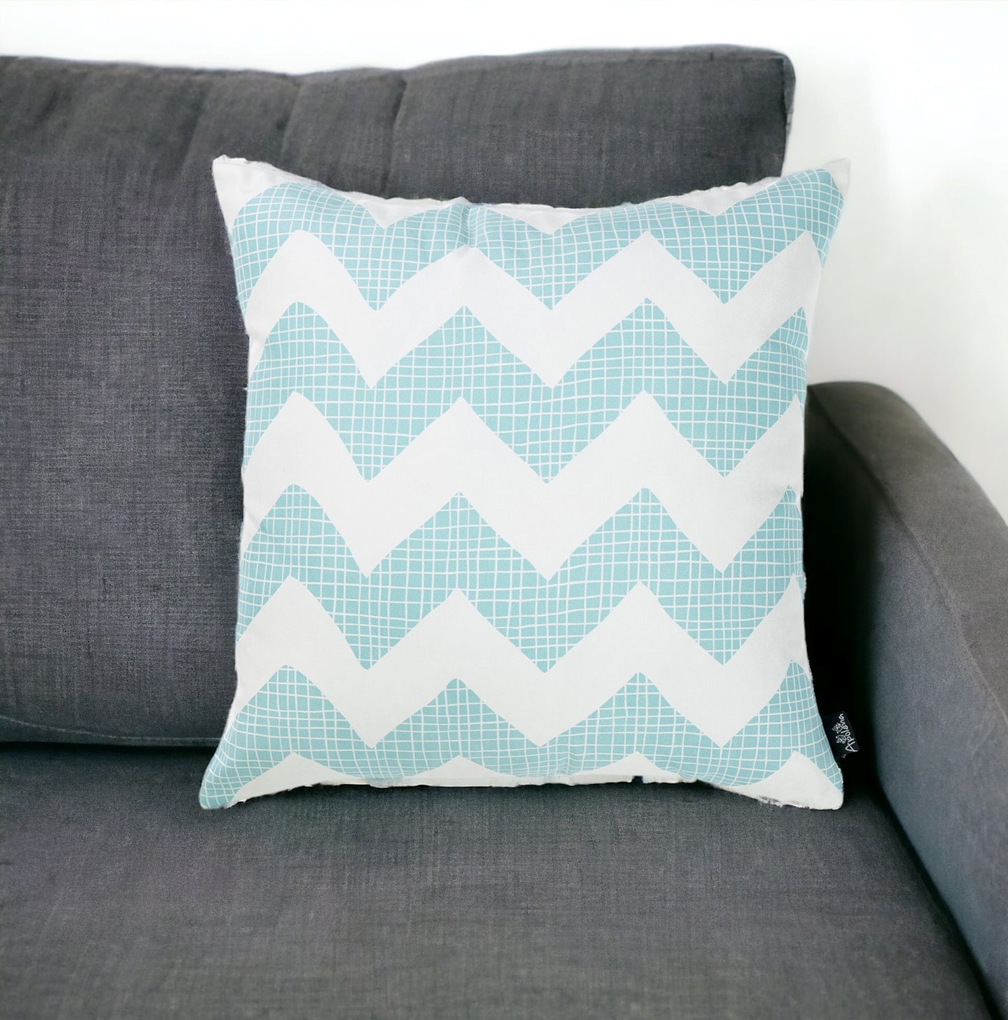 18" Aqua Throw Pillow Cover