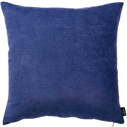 Set Of 2 Sapphire Blue Brushed Twill Decorative Throw Pillow Covers