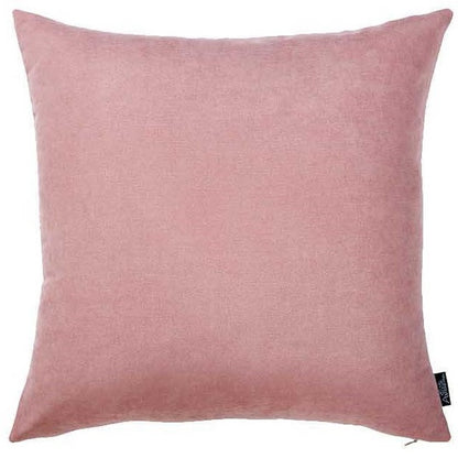 Set Of 2 Light Pink Brushed Twill Decorative Throw Pillow Covers